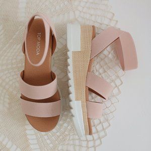 Top Moda Blush Danika Strappy Platform Sandal